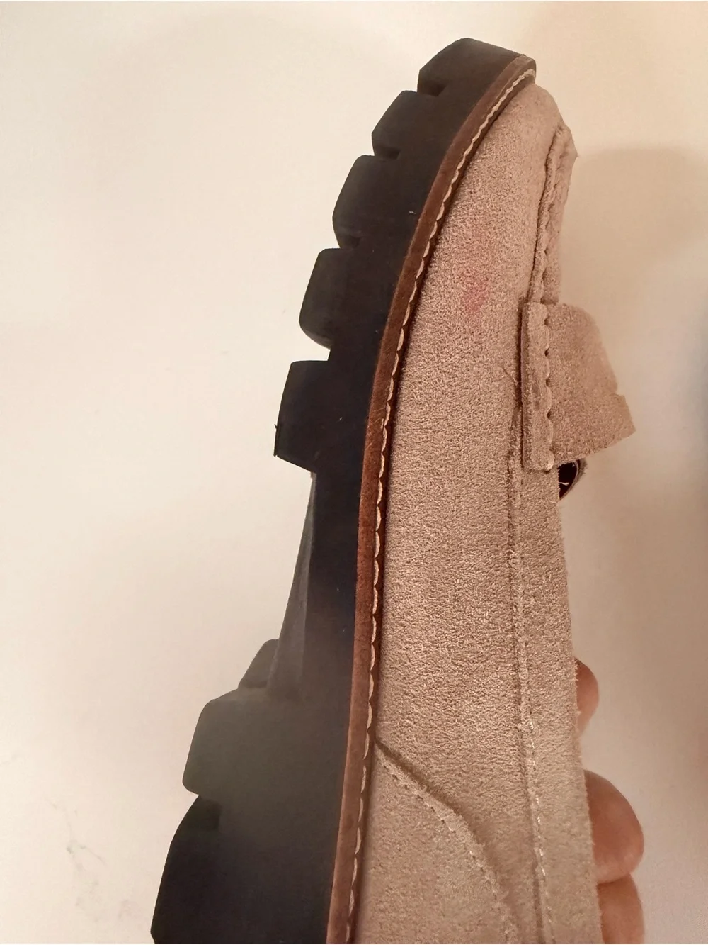House of Harlow 1960 Women's Shoes Sz 8.5 Suede Penny Loafers Neutral Stone